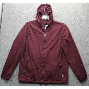 Pull&Bear Jacket Womens‎ Large Dark Red Water Resistant Long Sleeve Full Zipper
